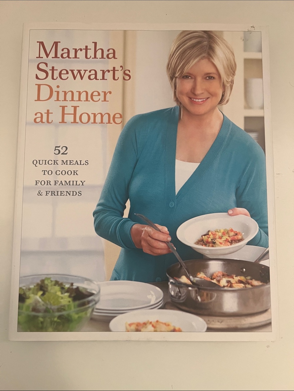 Martha Stewart Teal Cardigan Cover Cookbook